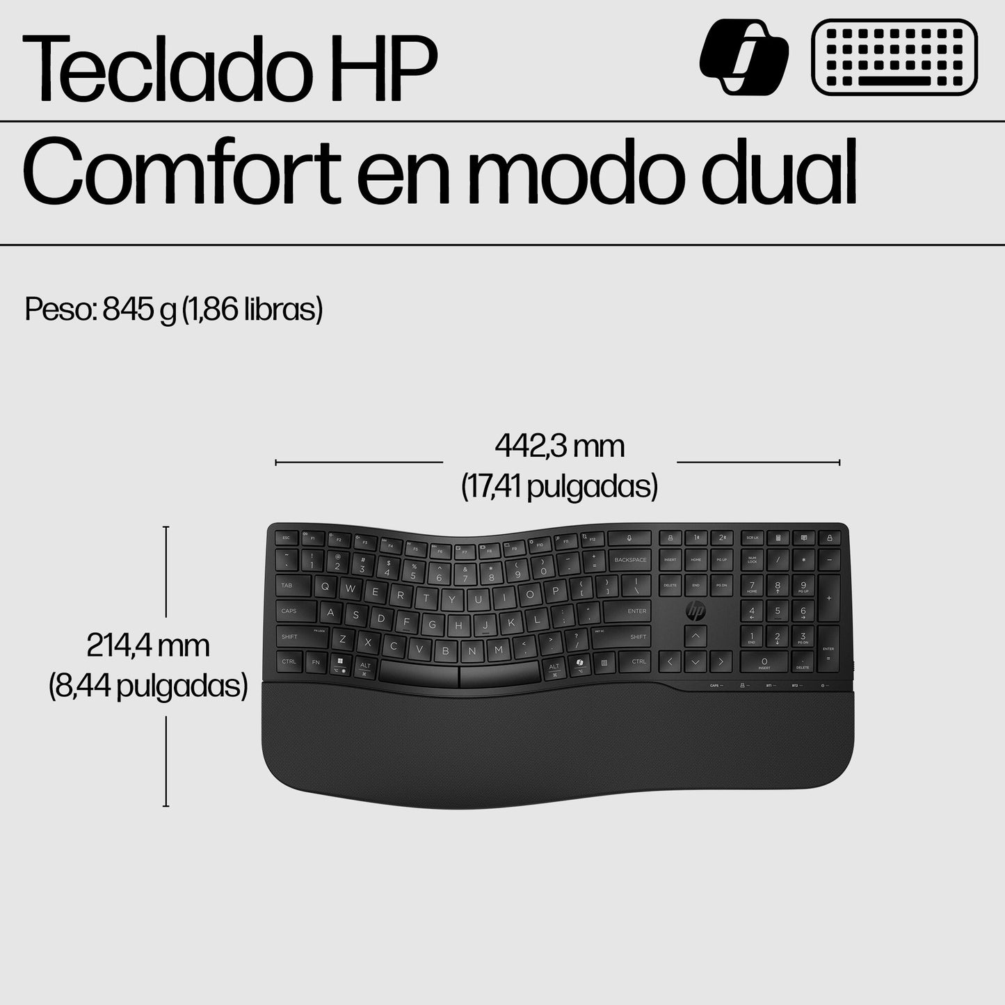 HP - 685 Comfort Dual-Mode Keyboard