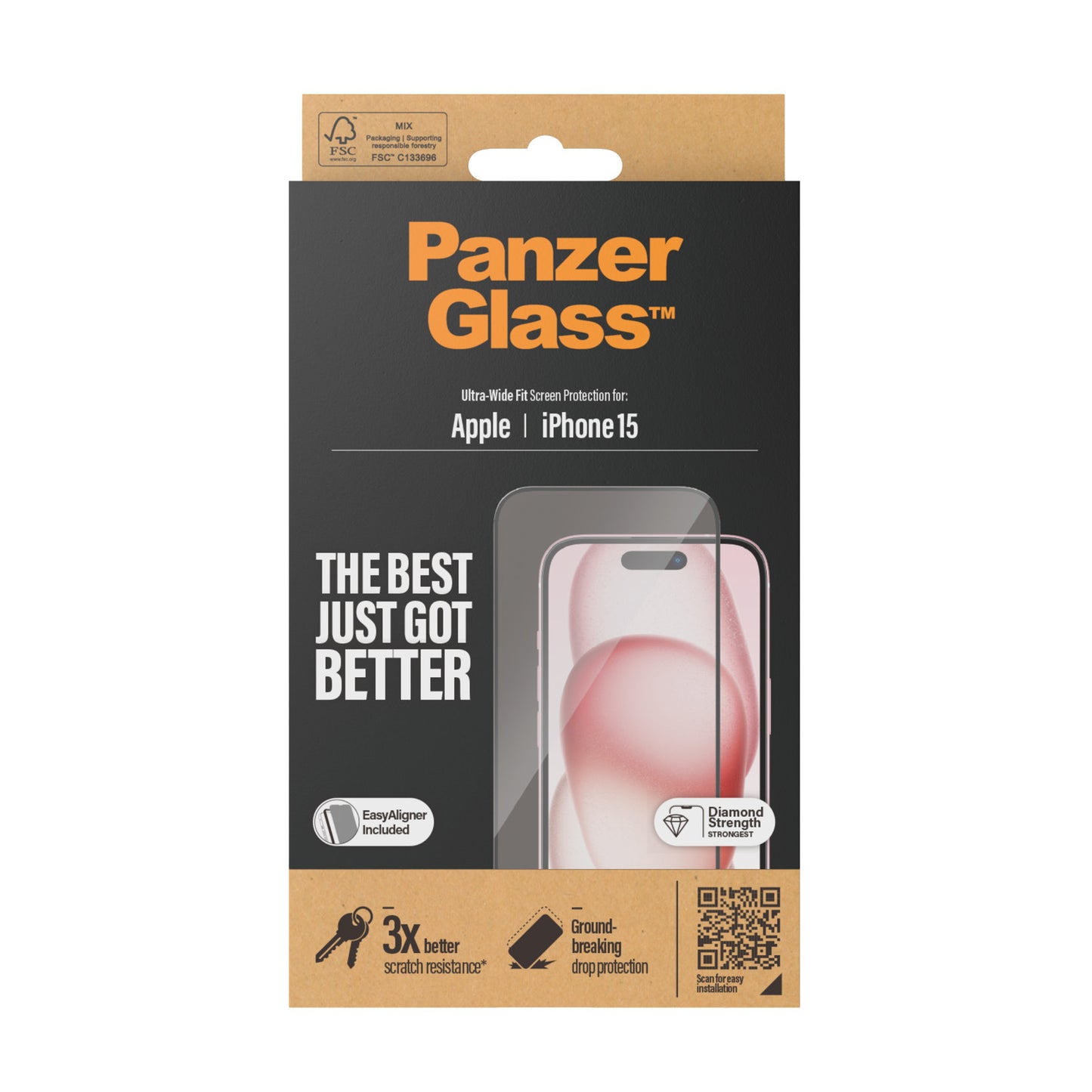 PanzerGlass - Ultra Wide Fit Protector de pantalla Apple 1 pieza(s)