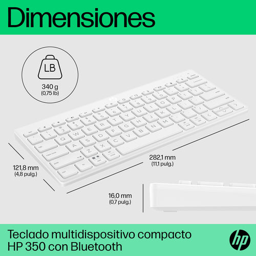 HP Teclado multidispositivo compacto 350 con Bluetooth