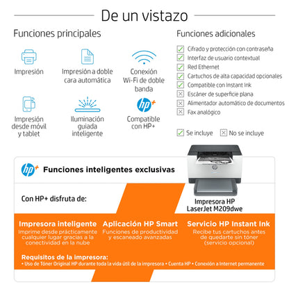 HP LaserJet Impresora M209dwe