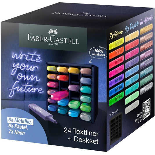 Faber-Castell - 254602 marcador 24 pieza(s) Punta de cincel Multicolor