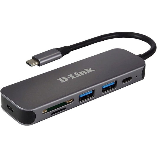 D-Link - DUB-2325 base para portátil y replicador de puertos USB Tipo C Gris