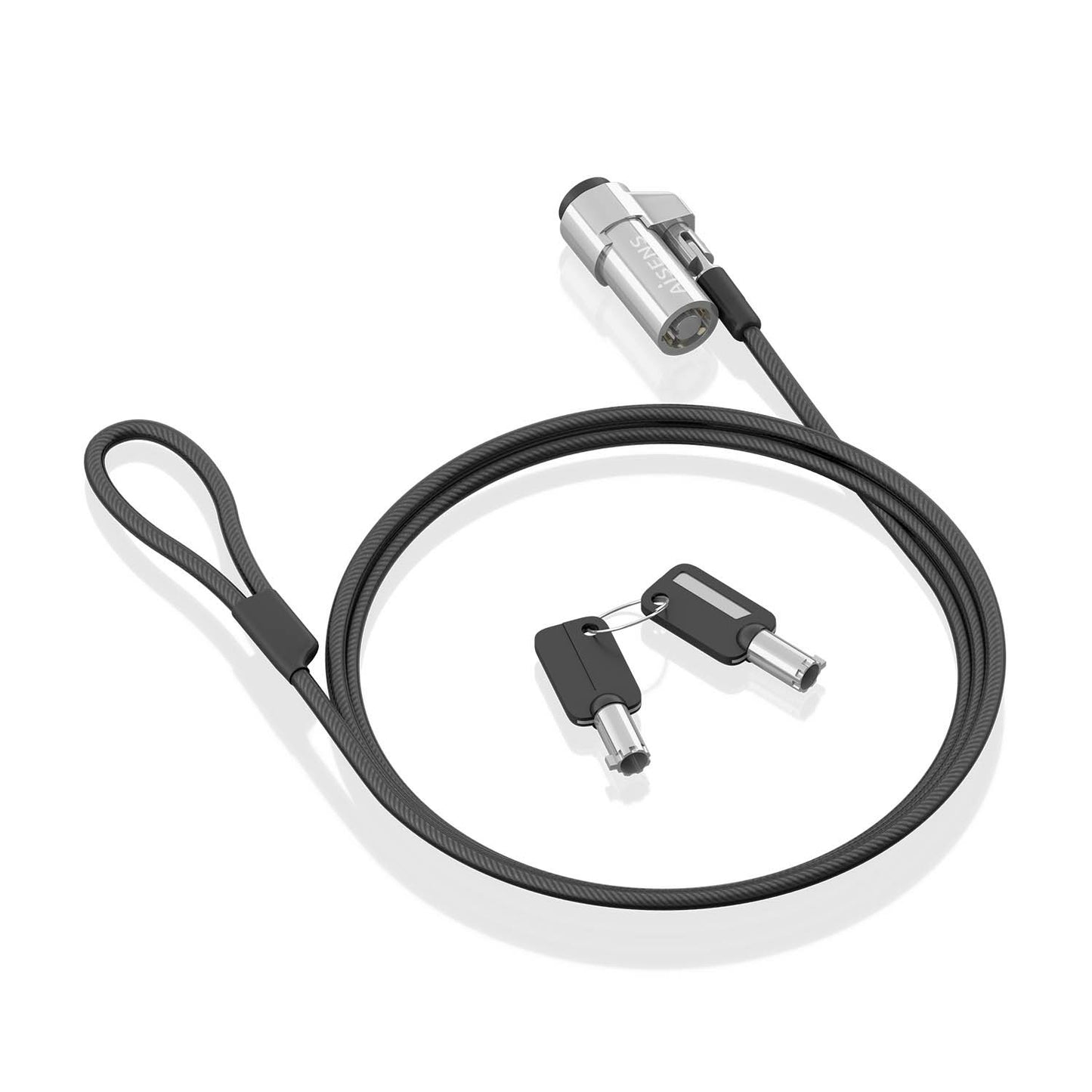 AISENS - Cable de Seguridad tipo NANO con cerradura de llave para ordenador  monitor  portátil 1.5m