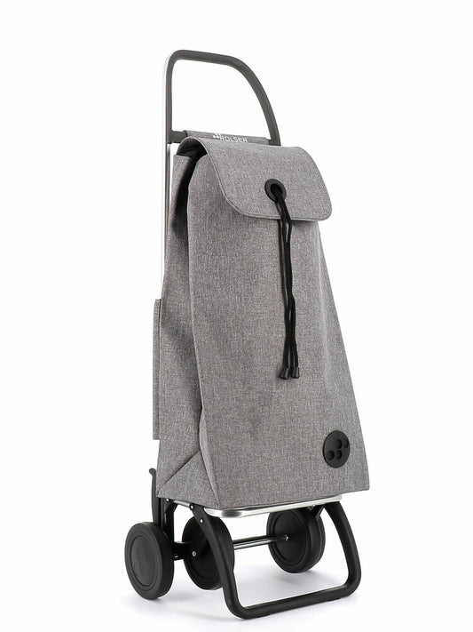 Rolser - I-Max Tweed 4 Negro  Gris Bolsa para carrito de la compra