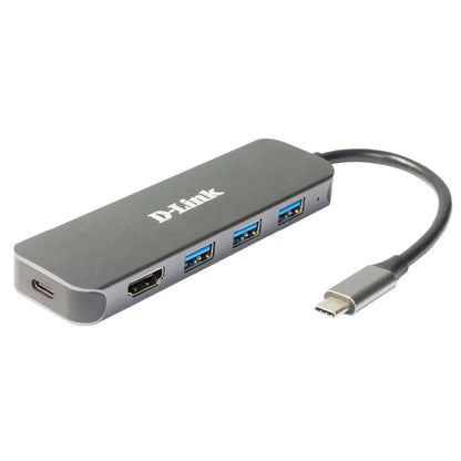 D-Link - DUB-2333 base para portátil y replicador de puertos Alámbrico USB Tipo C Gris