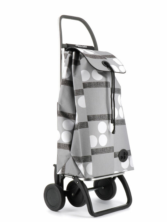 Rolser - I-Max Logos Negro  Gris  Blanco Bolsa para carrito de la compra