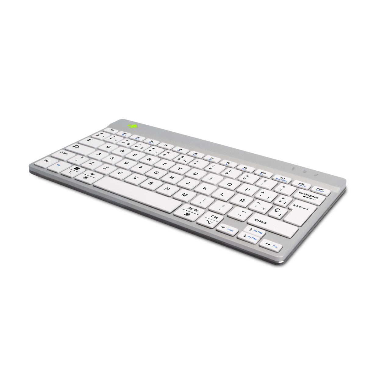 R-Go Tools - Teclado ergonómico R-Go Compact Break  teclado compacto con software de pausa  QWERTY (ES)  bluetooth  blanco