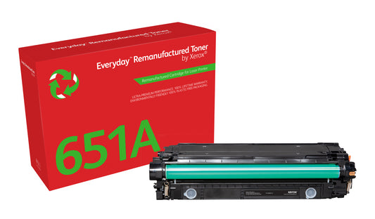 Everyday Tóner ™ Negro remanufacturado de Xerox es compatible con HP 651A 650A 307A (CE340A/CE270A/CE740A), Capacidad estándar