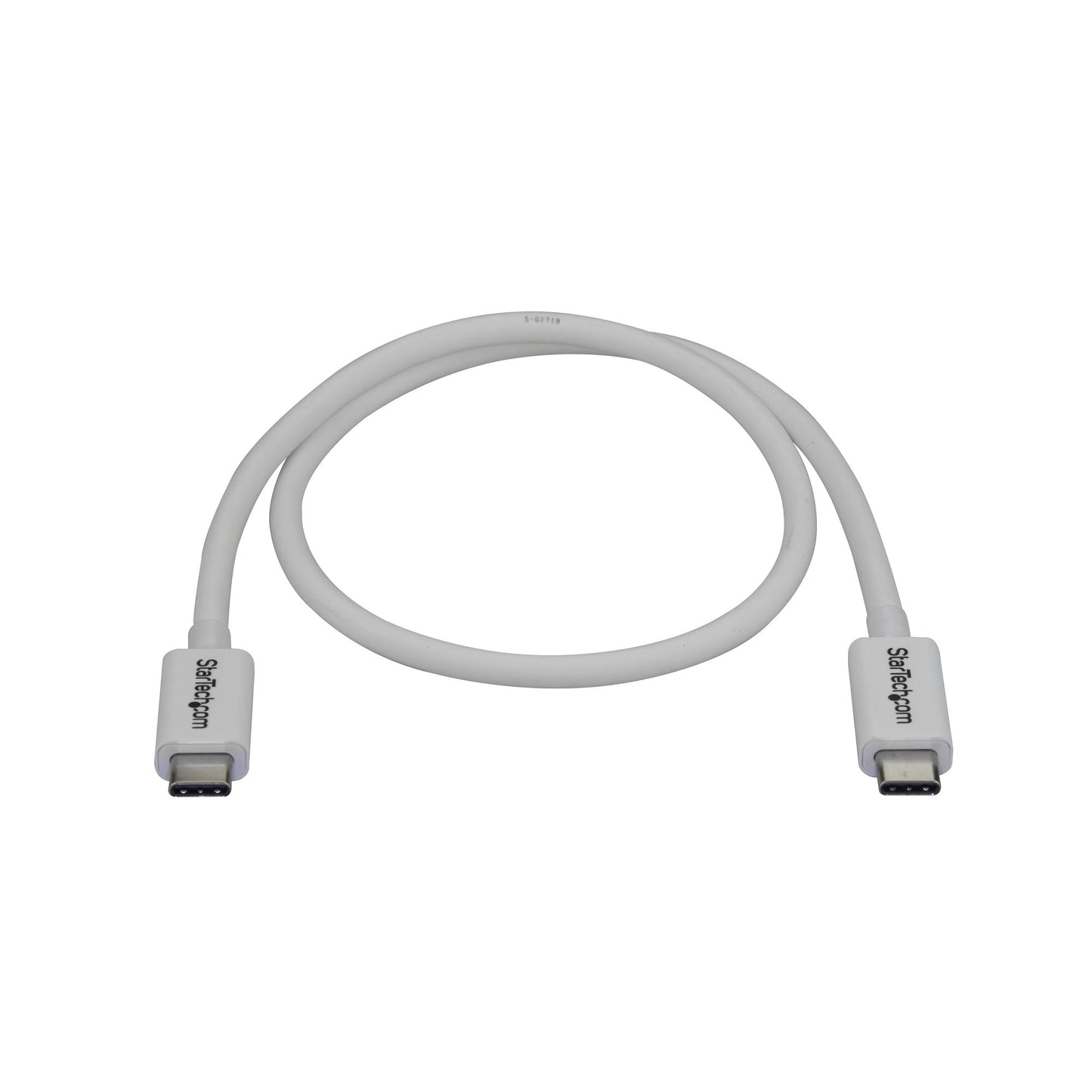 StarTech.com - Cable Thunderbolt 3 Pasivo 50cm - 40Gbps - PD 100W - Vídeo 4K/5K - Cable Thunderbolt - Certificado Thunderbolt - Compatible USB4 / Modo Alt DP - Thunderbolt 4 - USB 3.2 - USB-C - Blanco