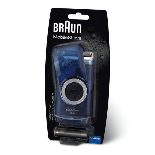 Braun - PocketGo M60b Máquina de afeitar de láminas Negro  Azul