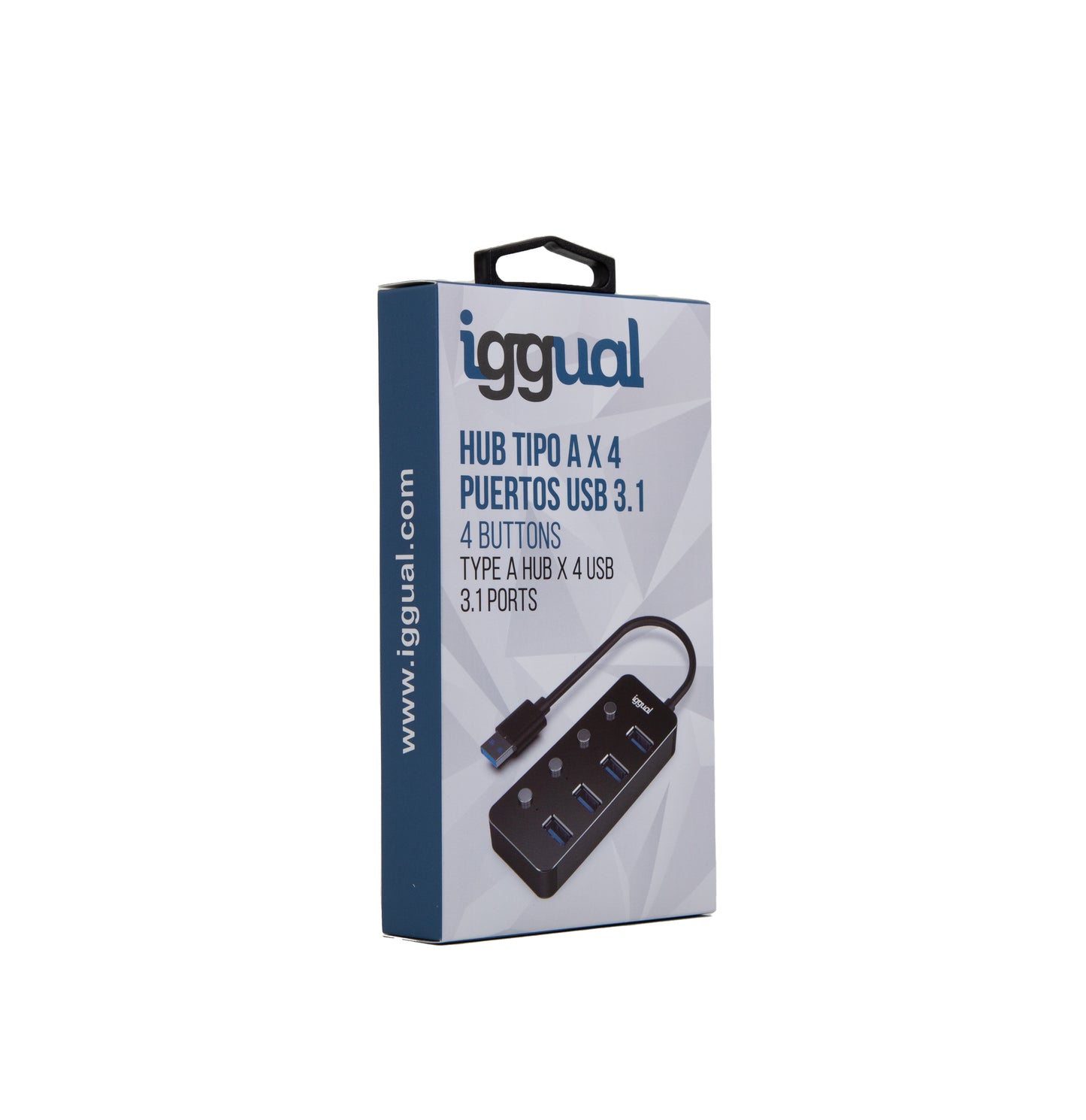 iggual - Hub tipo A x 4 puertos USB 3.1 4 buttons