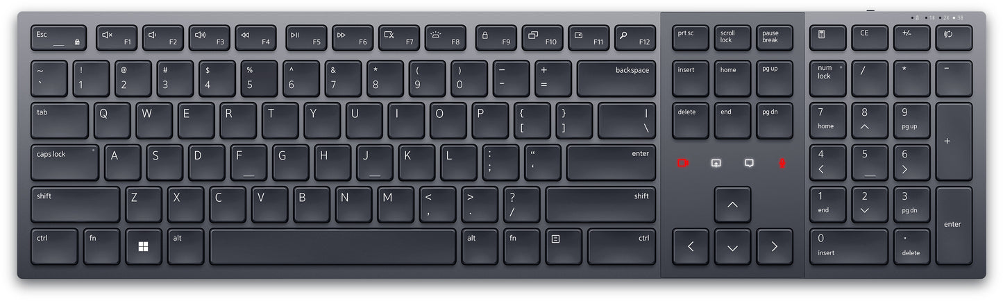 DELL - KB900 teclado Oficina RF Wireless + Bluetooth QWERTY Español Grafito