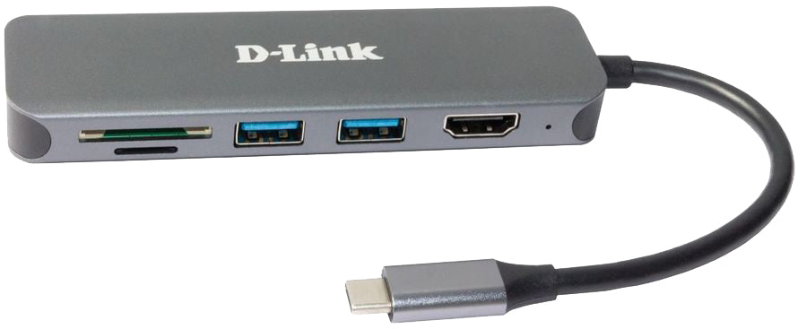 D-Link - DUB-2327 base para portátil y replicador de puertos Alámbrico USB Tipo C Gris