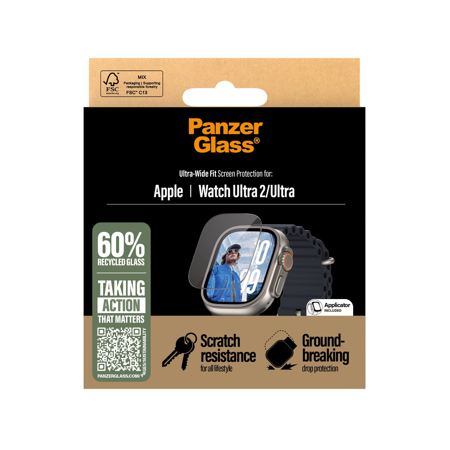 PanzerGlass - 3712 Accesorios para dispositivos vestibles inteligentes Protector de pantalla Transparente Tereftalato de polietileno (PET)