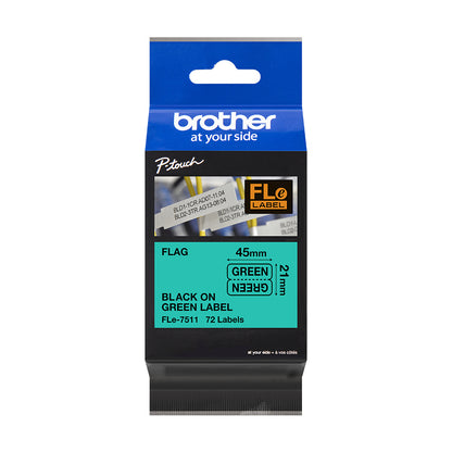 Brother - FLE-7511 cinta para impresora de etiquetas Negro sobre verde