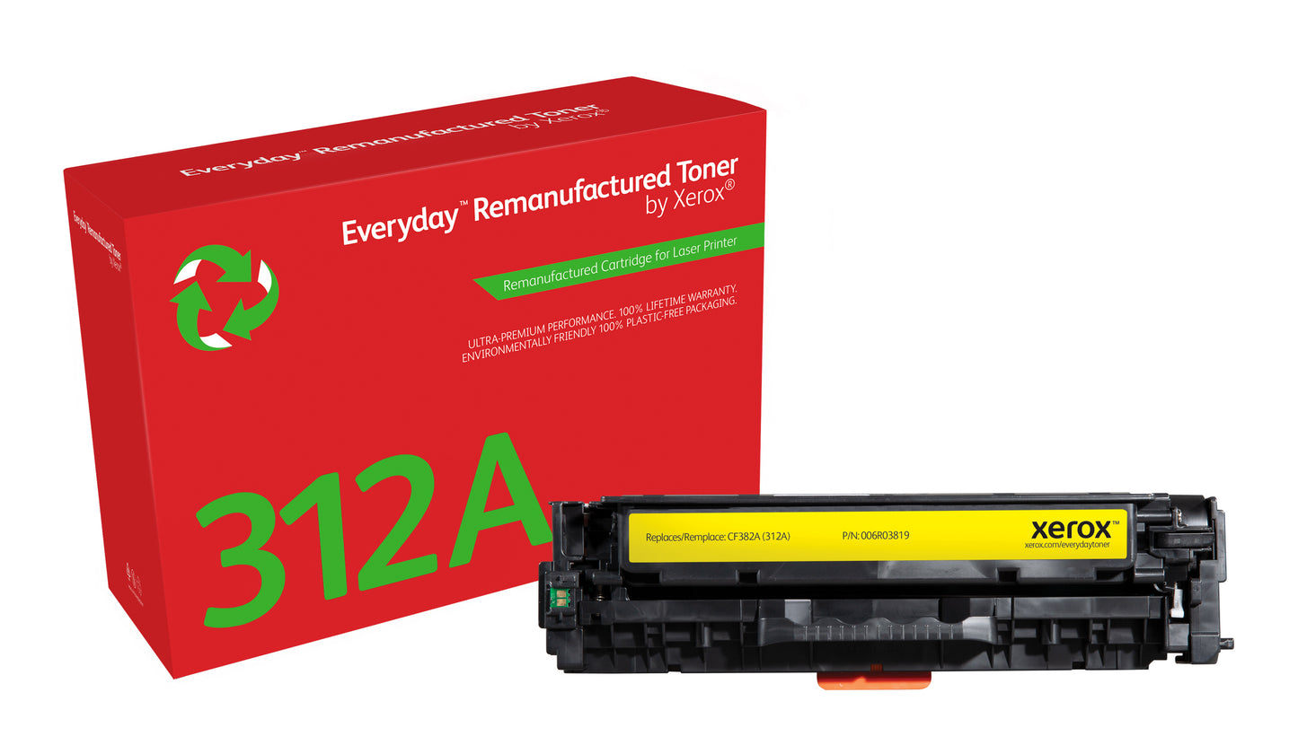 Everyday Tóner ™ Amarillo remanufacturado de Xerox es compatible con HP 312A (CF382A), Capacidad estándar