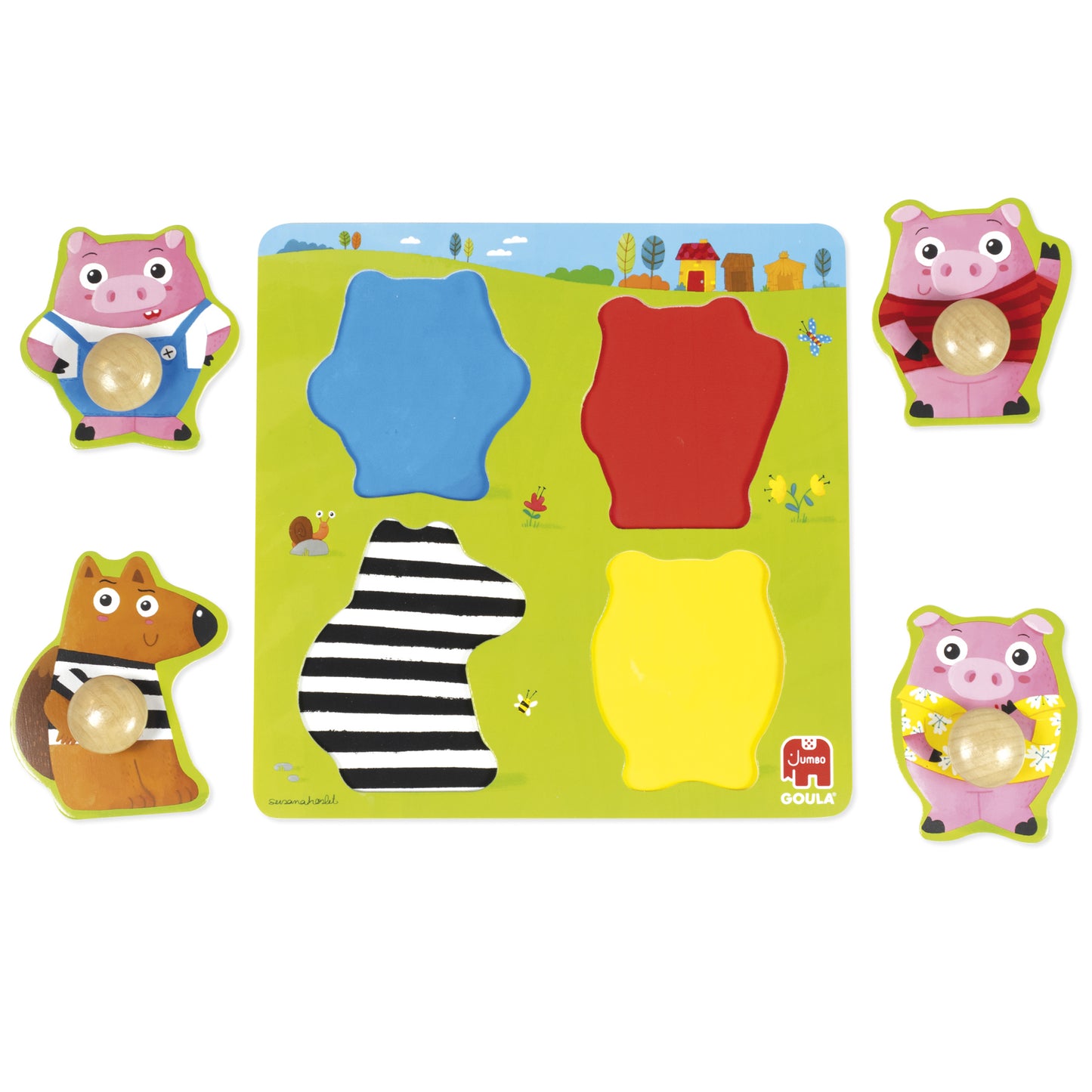 Goula - PUZZLE GOULA PIGS (1-2 AÑOS)