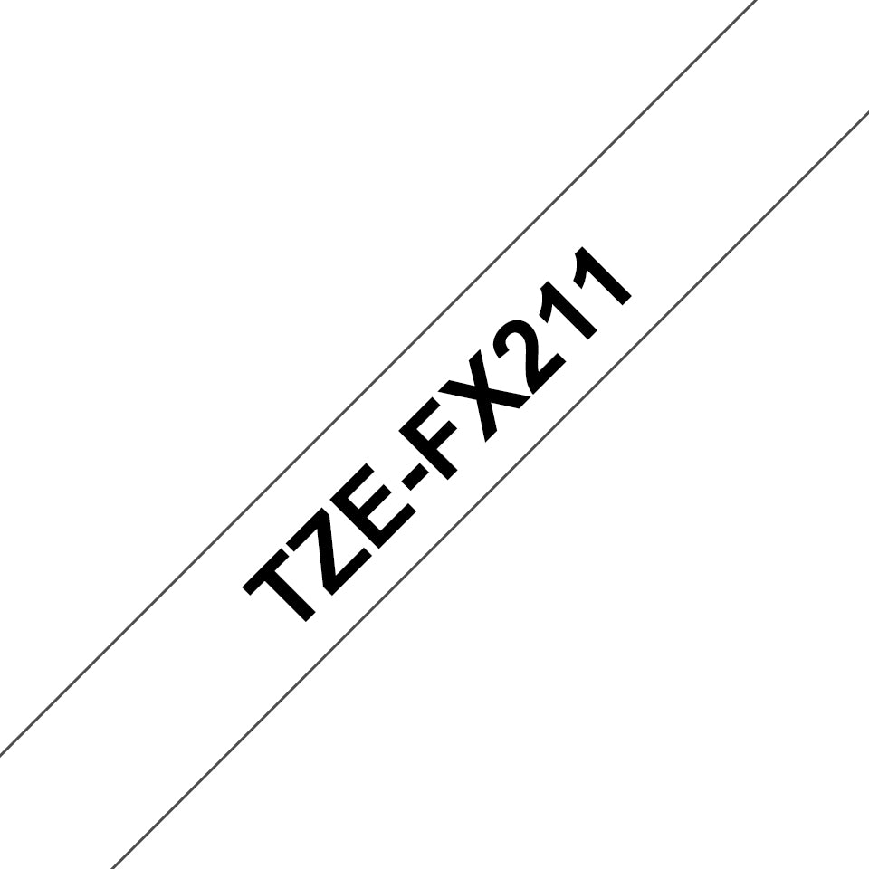 Brother TZE-FX211 cinta para impresora de etiquetas Negro sobre blanco