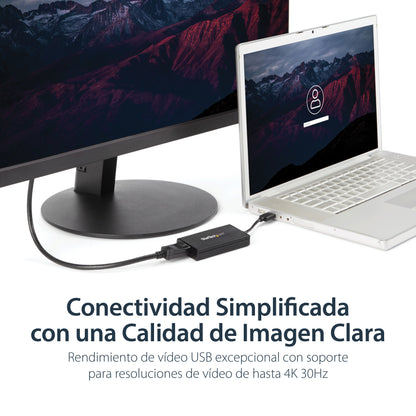 StarTech.com - Adaptador USB 3.0 a DisplayPort 4K Ultra HD - Certificado por DisplayLink - Convertidor de Vídeo con Tarjeta Gráfica Externa - Mac y Windows