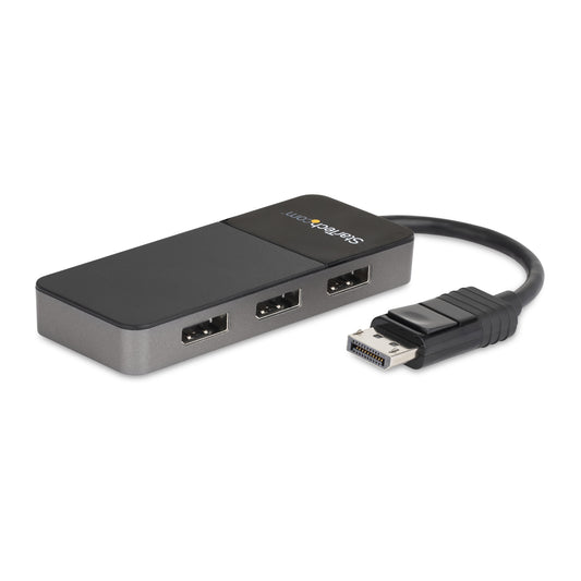 StarTech.com - Hub MST de 3 Puertos DisplayPort 1.4 - Divisor Splitter DP para 3 Monitores - Adaptador DisplayPort a 3x DisplayPort de 4K - Alimentado por USB - Windows Solamente