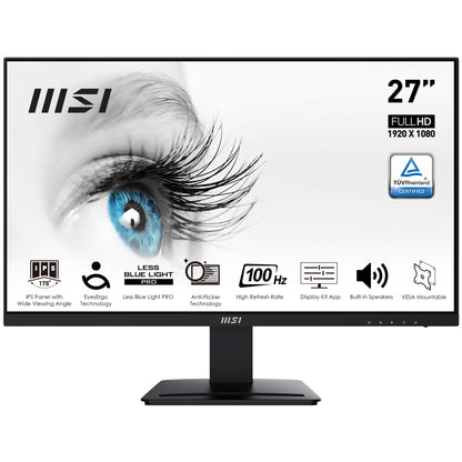 MSI - Pro MP273A pantalla para PC 68 6 cm (27") 1920 x 1080 Pixeles Full HD LED Negro