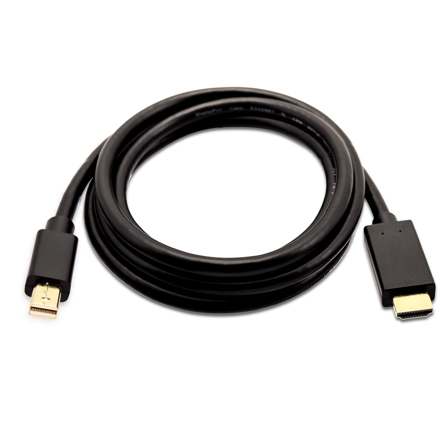 V7 - Mini DisplayPort macho a HDMI macho  2 metros  unidireccional desde DisplayPort color negro  máxima resolución de vídeo de 1080p