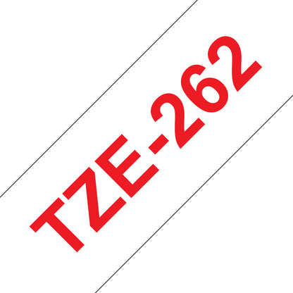 Brother TZE-262 cinta para impresora de etiquetas Rojo sobre blanco