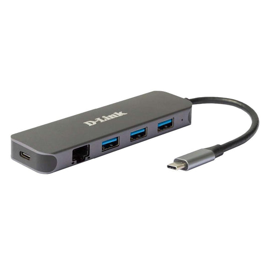 D-Link - DUB-2334 base para portátil y replicador de puertos Alámbrico USB Tipo C Gris