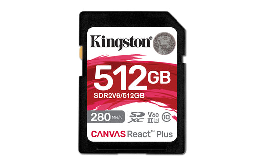 Kingston Technology - Canvas React Plus 512 GB SDXC UHS-II Clase 10