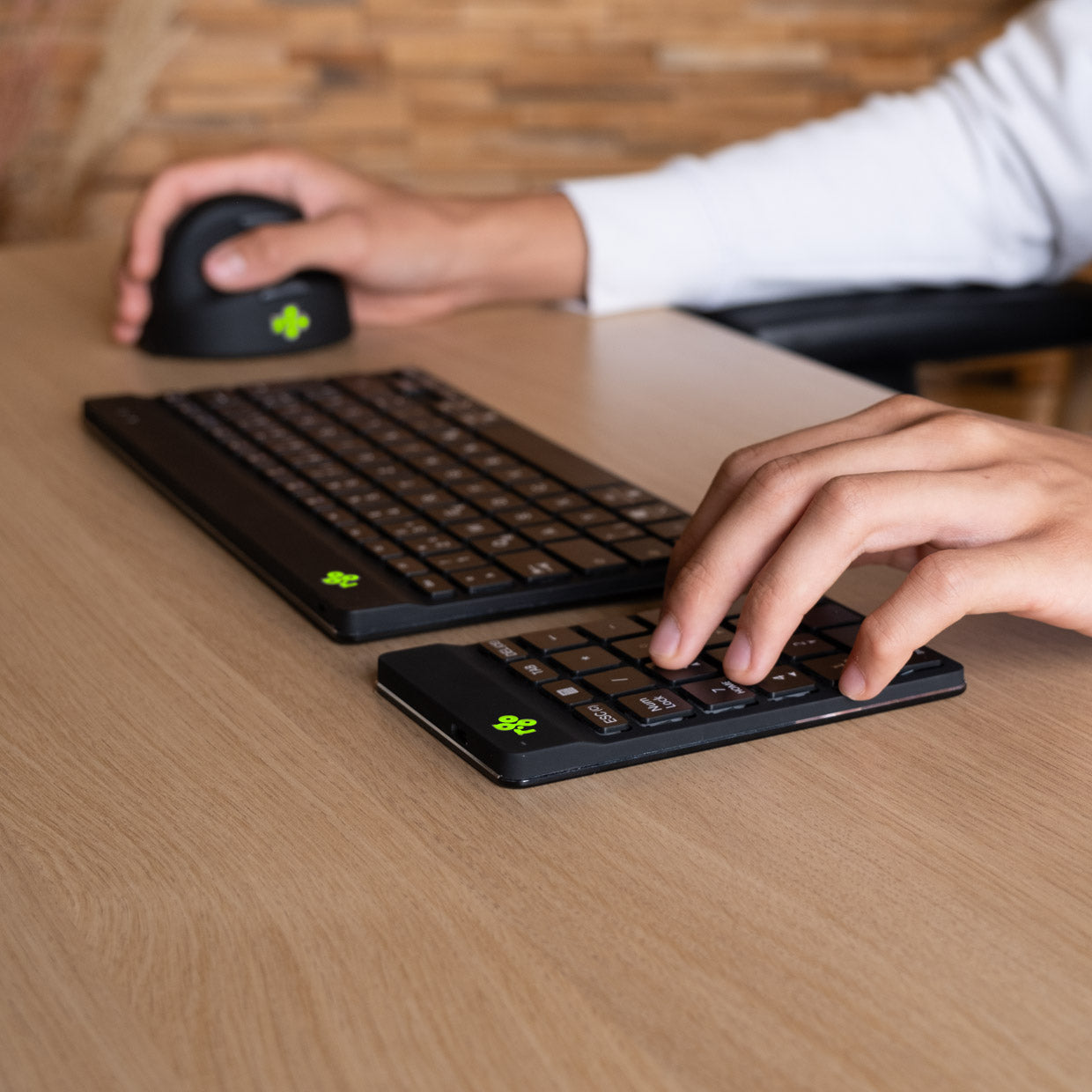 R-Go Tools - Teclado numérico R-Go Numpad Break  teclado numérico ergonómico con software de pausa  bluetooth  negro