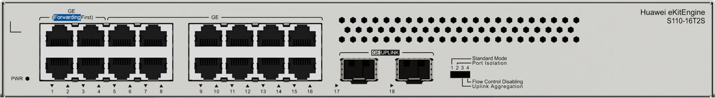 Huawei - CloudEngine S110-16T2S Gigabit Ethernet (10/100/1000) Gris