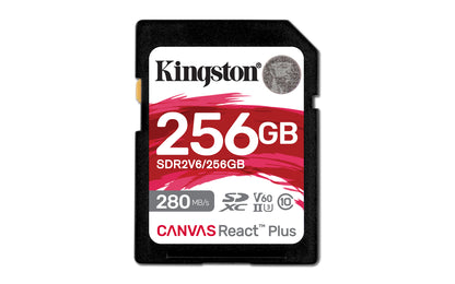 Kingston Technology - Canvas React Plus 256 GB SDXC UHS-II Clase 10