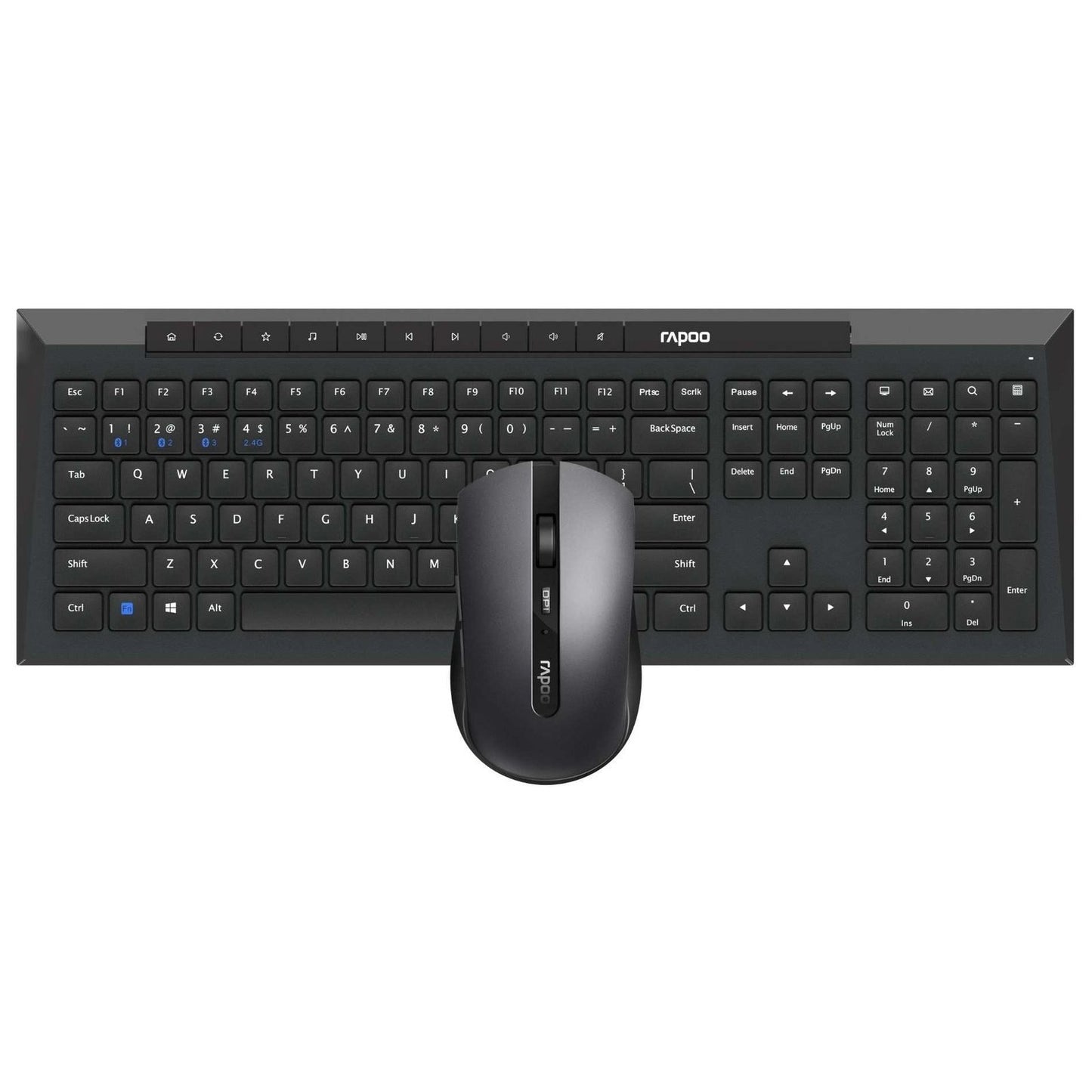 Rapoo - 8210M teclado Ratón incluido Universal Bluetooth QWERTY Negro