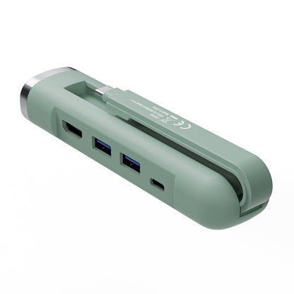 Ewent - EW1148 base para portátil y replicador de puertos Alámbrico USB 3.2 Gen 1 (3.1 Gen 1) Type-C Verde