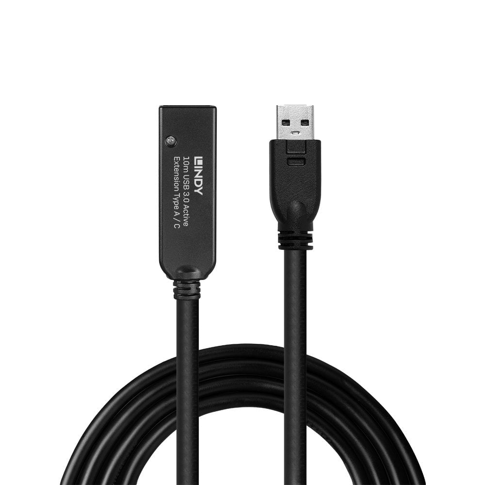 Lindy - 43376 cable USB USB 3.2 Gen 1 (3.1 Gen 1) 10 m USB A USB C Negro