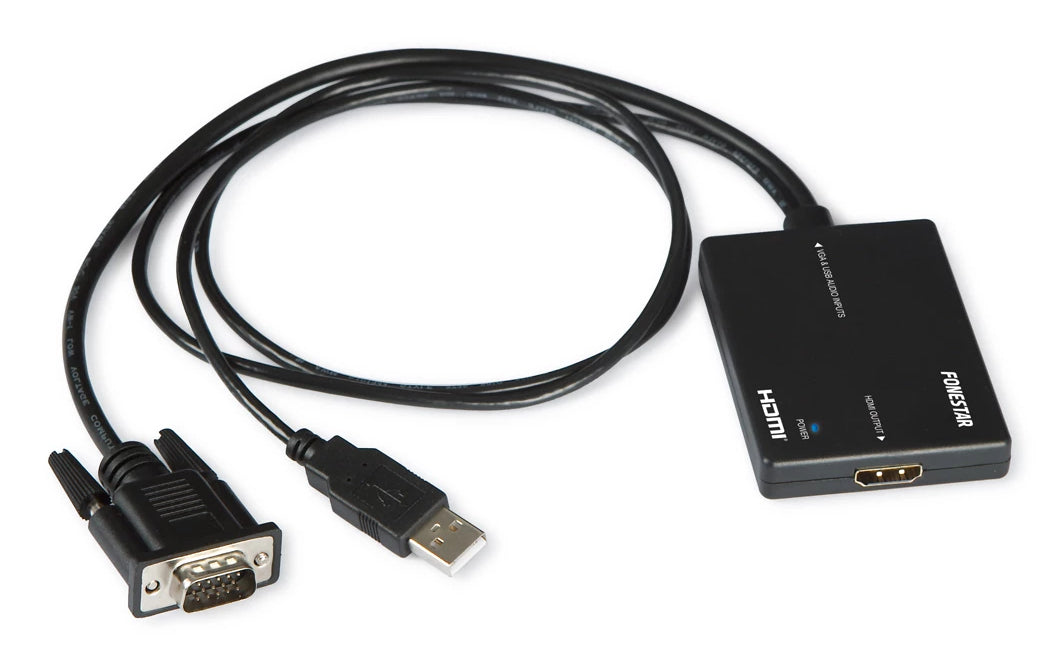 Fonestar - FO-445 adaptador de cable de vídeo VGA (D-Sub) HDMI Negro