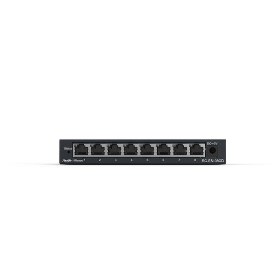 Ruijie Networks - RG-ES108GD switch No administrado Gigabit Ethernet (10/100/1000) Negro