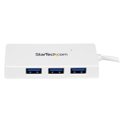 StarTech.com - Adaptador Concentrador Hub Ladrón USB 3.0 (5Gbps) Super Speed para Laptop de 4 Puertos Salidas - Blanco