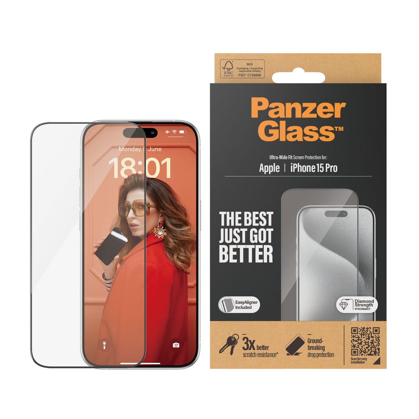 PanzerGlass - Ultra Wide Fit Protector de pantalla Apple 1 pieza(s)