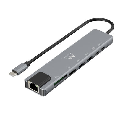 Ewent EW1146 base para portátil y replicador de puertos Alámbrico USB 3.2 Gen 1 (3.1 Gen 1) Type-C Gris