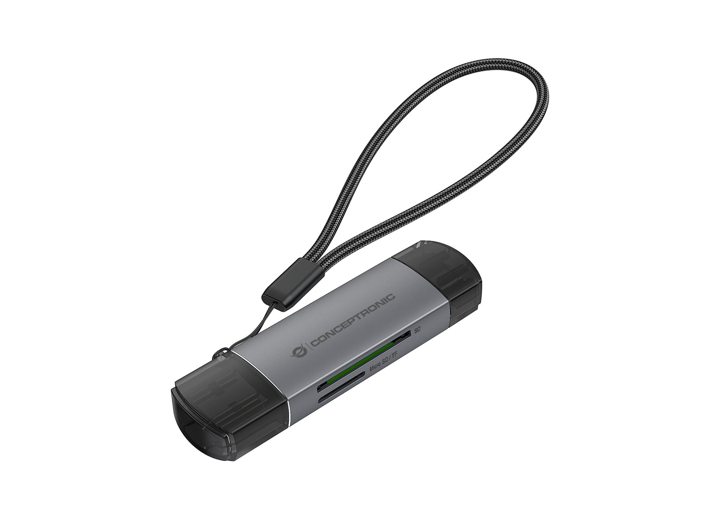 Conceptronic - BIAN05G lector de tarjeta USB 3.2 Gen 1 (3.1 Gen 1) Type-A/Type-C Gris