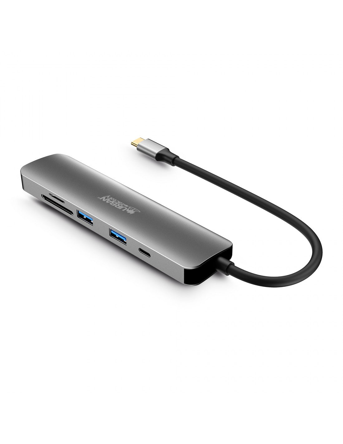 Urban Factory - MHC45UF base para portátil y replicador de puertos Alámbrico USB 3.2 Gen 1 (3.1 Gen 1) Type-C Gris