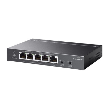 TP-Link - TL-SG1005P-PD switch Gigabit Ethernet (10/100/1000) Energía sobre Ethernet (PoE) Negro