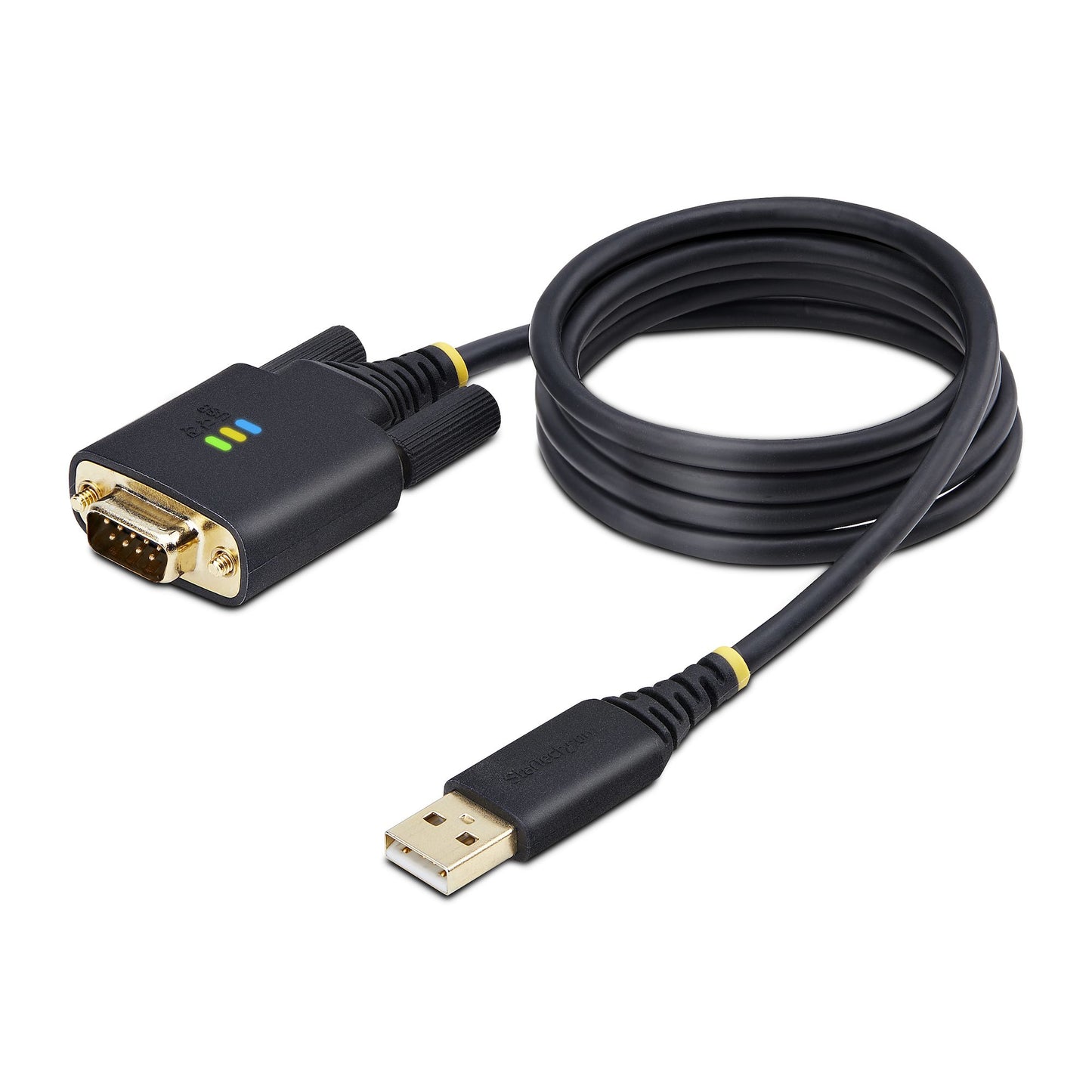 StarTech.com - Cable Adaptador USB a Serie de 1m - Serial - Retención COM - FTDI - Adaptador USB-A a DB9 RS232 - con Tornillos DB9 Intercambiables - Windows/macOS/Linux