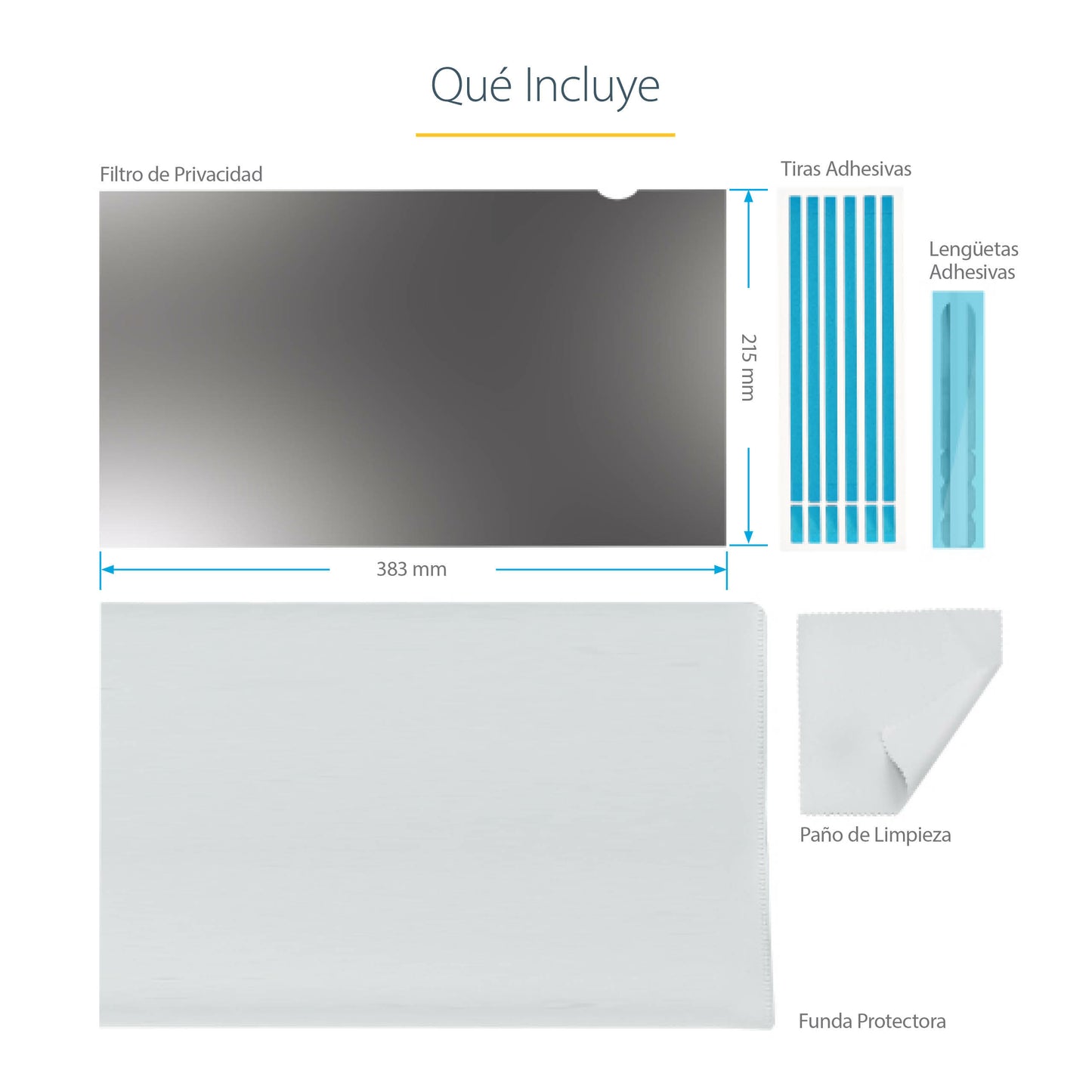 StarTech.com - Filtro de Privacidad de 17 3 Pulgadas 16:9 para Portátil - Pantalla de Privacidad Protector Anti Brillo para Portátil - Anti Luz Azul con Reducción del 51% - +/- 30°