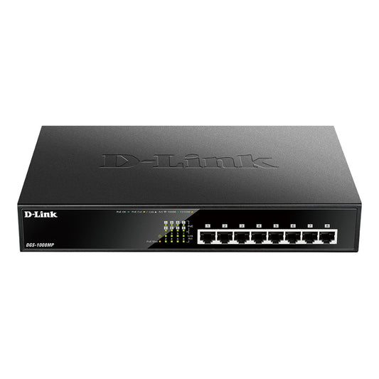 D-Link - 8-Port 10/100/1000Mbps Gigabit PoE+140W