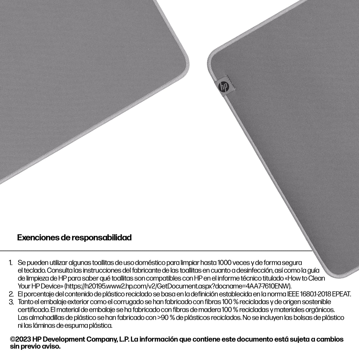 HP - 205 Sanitizable Desk Mat