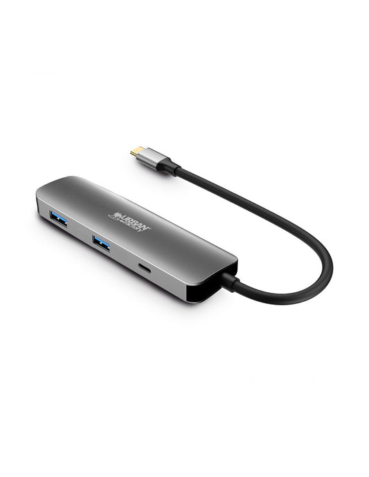 Urban Factory - MHC40UF base para portátil y replicador de puertos Alámbrico USB 3.2 Gen 1 (3.1 Gen 1) Type-C Gris