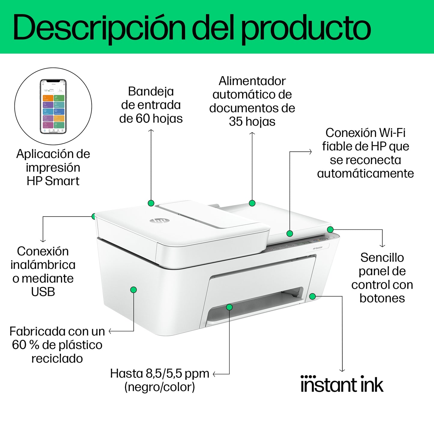 HP Impresora multifunción DeskJet 4220e