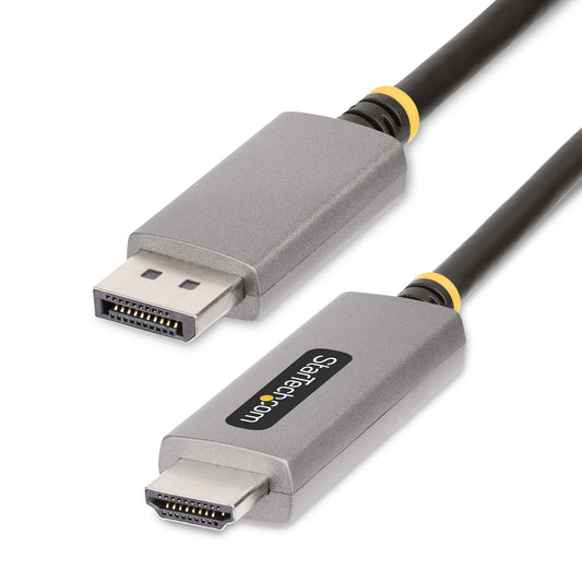 StarTech.com - Cable Adaptador de 2m DisplayPort a HDMI - 8K 60Hz - 4K 144Hz - HDR10 - Conversor de Vídeo Activo DP 1.4 a HDMI 2.1 - Convertidor DisplayPort a HDMI